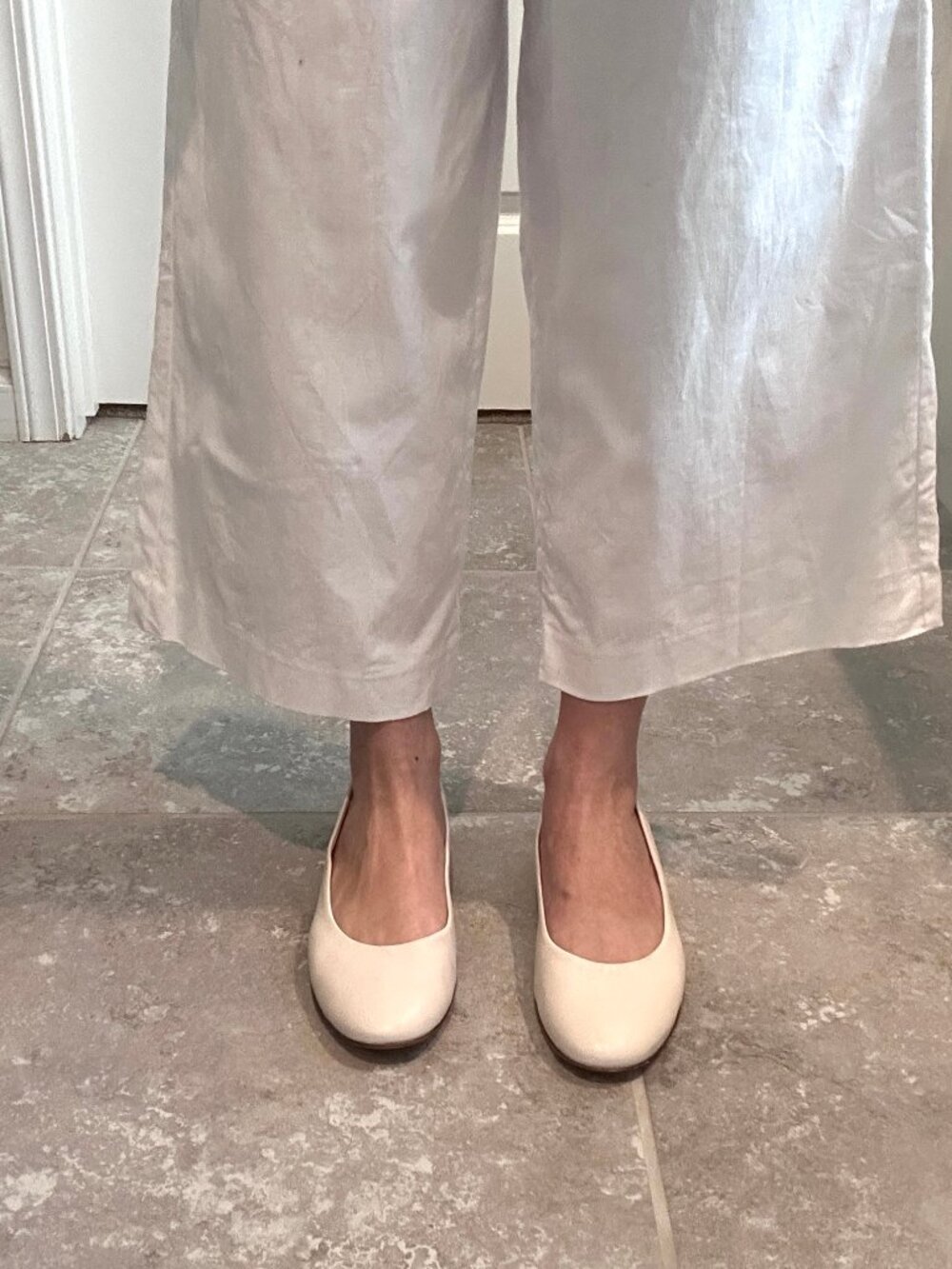 Napoleoni Made in Italy Silver Heels Flat Shoes size 10 US White